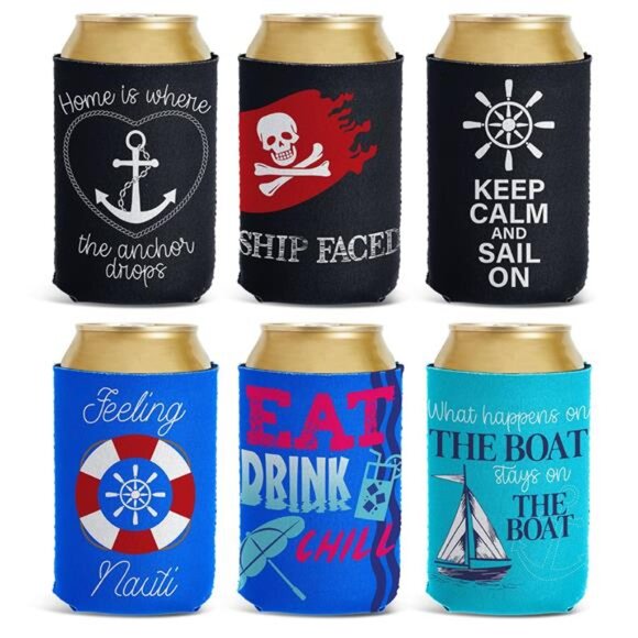 12-Pack Neoprene Can Cooler Sleeves for Soda, Soft Drinks, Beverages, Water - Picture 5 of 5
